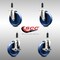 Service Caster 5 Inch 316SS Solid Poly Swivel 7/8 Inch Expanding Stem Caster Brake SCC, 2PK SCC-SS316EX20S514-SPUS-2-TLB-2-78 - alternate 4